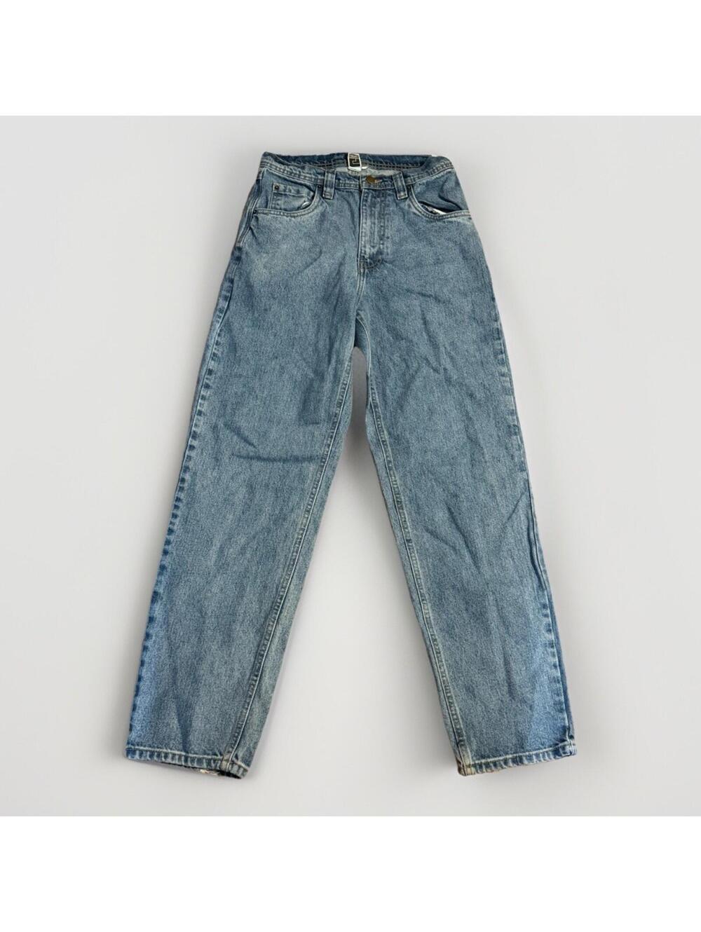 Garage Jeans Womens 28 / 7 Light Wash High Rise Relaxed Straight Mom Denim Skate